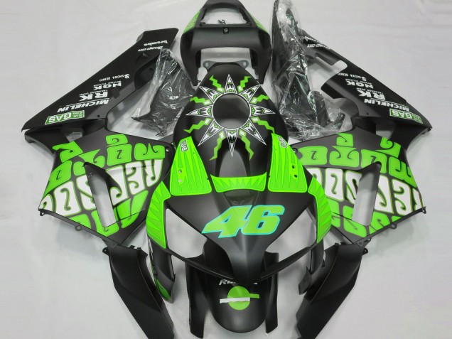 Online Verde Negro Brillante Rossi Repsol Carenado Moto Honda CBR600RR 2003-2004