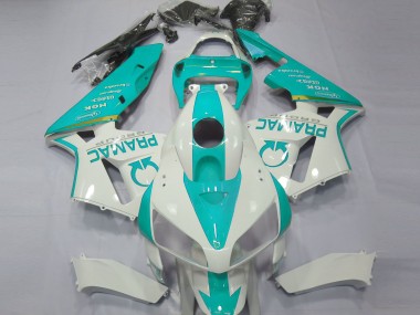 Online Blanco Azul Verdoso Pramac Carenado Moto Honda CBR600RR 2005-2006
