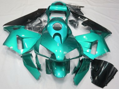 Online Azul Verdoso Negro Brillante Carenado Moto Honda CBR600RR 2003-2004