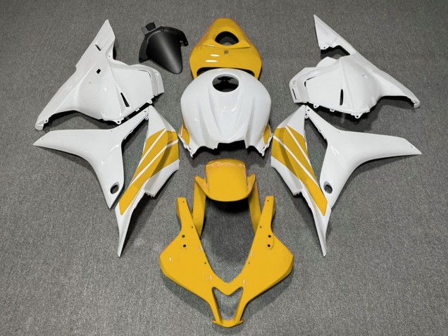 Online Blanco Amarillo Raya Carenado Moto Honda CBR600RR 2009-2012
