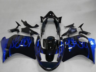 Online Negro Brillante Azul Llama Carenado Moto Honda CBR1100XX Blackbird 1996-2007