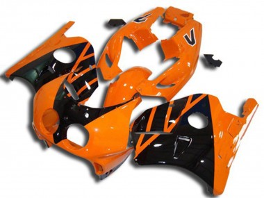 Online Naranja Negro Brillante Carenado Moto Honda CBR250RR 1990-1998