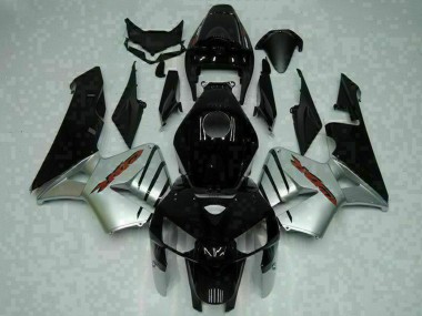 Online Negro Brillante Plata Carenado Moto Honda CBR600RR 2005-2006