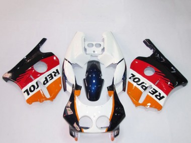 Online Naranja Blanco Rojo Negro Brillante Repsol Carenado Moto Honda CBR250RR 1990-1998