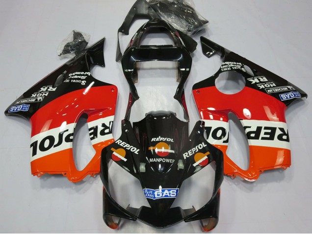 Online Naranja Blanco Rojo Negro Brillante Repsol Carenado Moto Honda CBR600 F4i 2001-2003