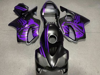 Online Púrpura Negro Mate Cráneo Carenado Moto Honda CBR600 F4i 2001-2003