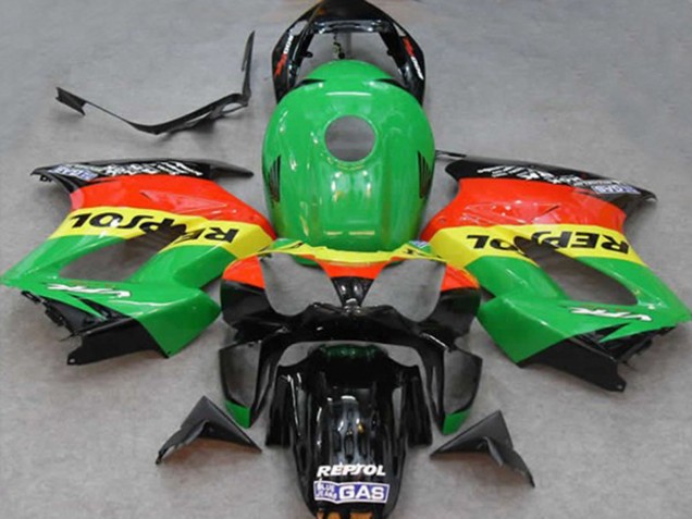 Online Verde Amarillo Rojo Negro Repsol Carenado Moto Honda VFR 800 2002-2013