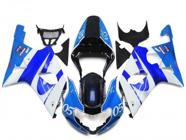 Online Azul Blanco Negro 05 Carenado Moto Suzuki GSXR 1000 2000-2002
