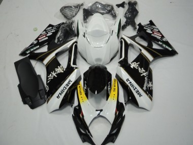 Online Blanco Amarillo Negro The Witcher Carenado Moto Suzuki GSXR 1000 2007-2008