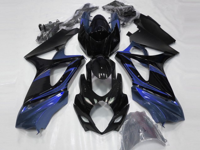Online Azul Negro Brillante Carenado Moto Suzuki GSXR 1000 2007-2008