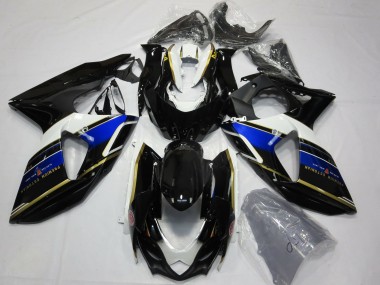 Online Azul Blanco Oro Negro Carenado Moto Suzuki GSXR 1000 2009-2016