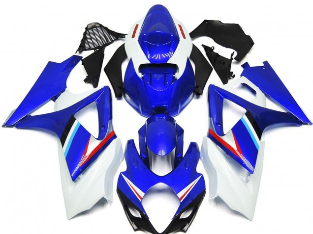 Online Azul Blanco Rojo Negro Carenado Moto Suzuki GSXR 1000 2007-2008