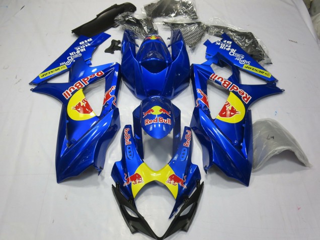 Online Azul Amarillo Rojo Bull Carenado Moto Suzuki GSXR 1000 2007-2008