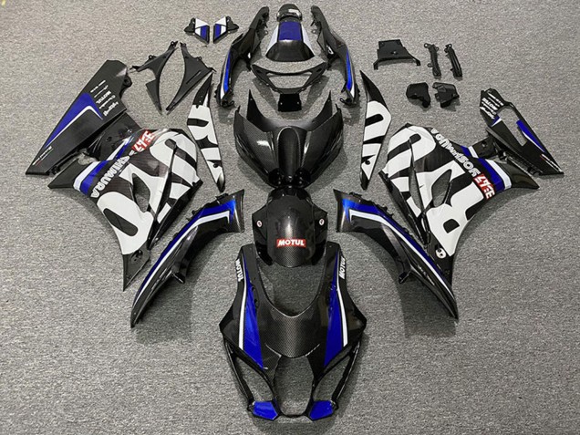 Online FibraCarbono Estilo Azul Carenado Moto Suzuki GSXR 1000 2017-2024
