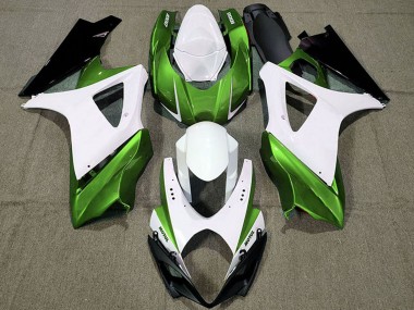 Online Blanco Verde Negro Carenado Moto Suzuki GSXR 1000 2007-2008