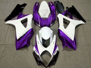 Online Blanco Púrpura Negro Carenado Moto Suzuki GSXR 1000 2007-2008