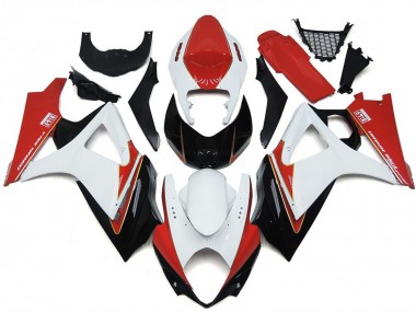 Online Blanco Rojo Negro Carenado Moto Suzuki GSXR 1000 2007-2008
