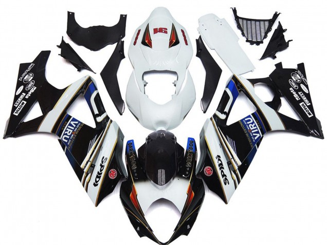 Online Blanco Azul Rojo Negro Viru Carenado Moto Suzuki GSXR 1000 2007-2008