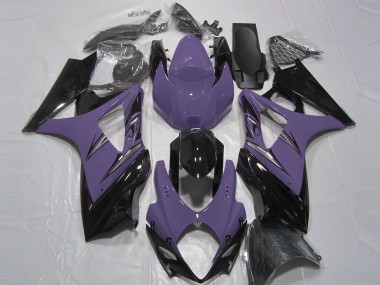 Online Púrpura Oscuro Negro Brillante Carenado Moto Suzuki GSXR 1000 2007-2008