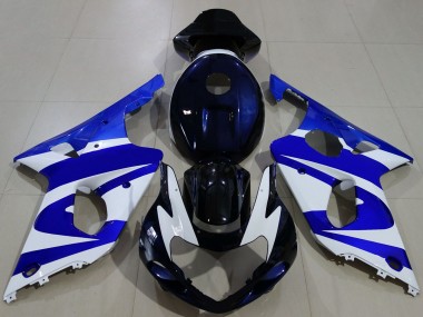 Online Azul Blanco Negro Carenado Moto Suzuki GSXR 1000 2000-2002