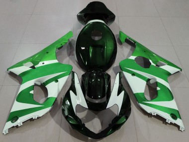 Online Verde Blanco Negro Carenado Moto Suzuki GSXR 1000 2000-2002