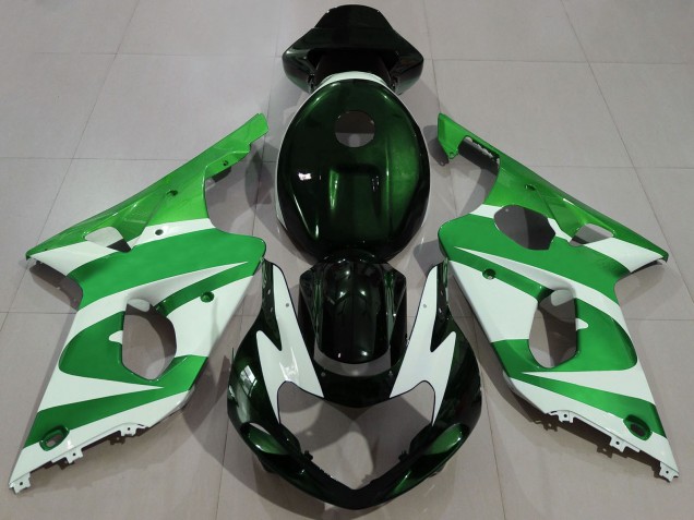Online Verde Blanco Negro Carenado Moto Suzuki GSXR 1000 2000-2002