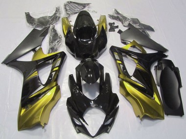 Online Negro Brillante Amarillo Carenado Moto Suzuki GSXR 1000 2007-2008