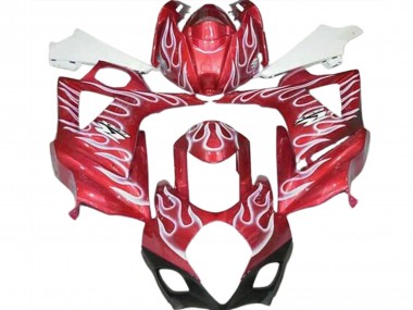 Online Rojo Blanco Llama Carenado Moto Suzuki GSXR 1000 2007-2008