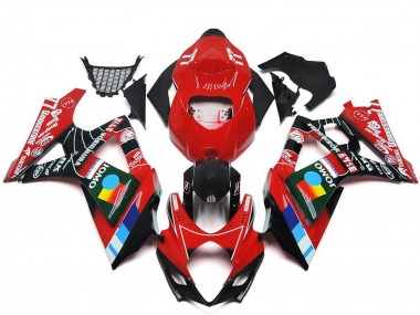 Online Rojo Negro Azul Blanco Amarillo Carenado Moto Suzuki GSXR 1000 2007-2008