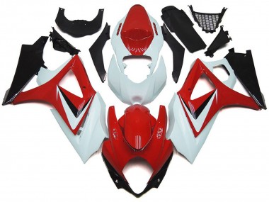Online Blanco Rojo Negro OEM Estilo Carenado Moto Suzuki GSXR 1000 2007-2008
