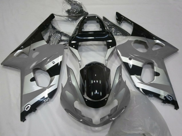Online Gris Plata Negro Brillante OEM Estilo Carenado Moto Suzuki GSXR 1000 2000-2002