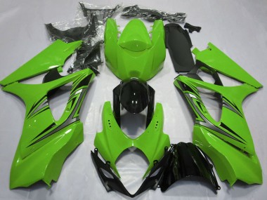 Online Verde Negro Brillante OEM Estilo Carenado Moto Suzuki GSXR 1000 2007-2008