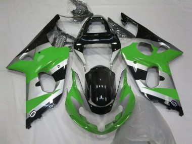 Online Verde Plata Negro Brillante OEM Estilo Carenado Moto Suzuki GSXR 1000 2000-2002