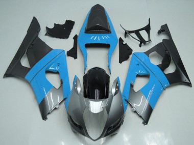 Online Azul Claro Plata Negro Carenado Moto Suzuki GSXR 1000 2003-2004
