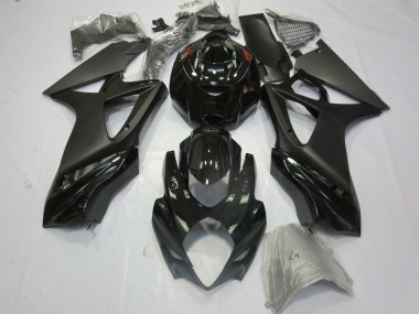 Online Negro Brillante Negro Mate Carenado Moto Suzuki GSXR 1000 2007-2008
