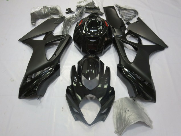 Online Negro Brillante Negro Mate Carenado Moto Suzuki GSXR 1000 2007-2008