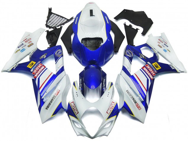 Online Blanco Azul Rojo Amarillo Carenado Moto Suzuki GSXR 1000 2007-2008