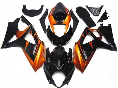 Online Naranja Negro Brillante Carenado Moto Suzuki GSXR 1000 2007-2008