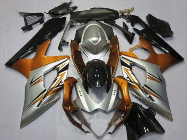 Online Naranja Plata Negro Brillante Carenado Moto Suzuki GSXR 1000 2005-2006