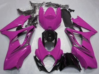 Online Rosa Negro Brillante OEM Estilo Carenado Moto Suzuki GSXR 1000 2007-2008