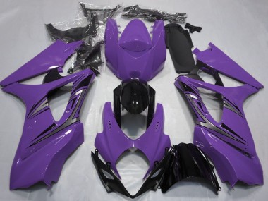 Online Púrpura Negro Brillante OEM Estilo Carenado Moto Suzuki GSXR 1000 2007-2008