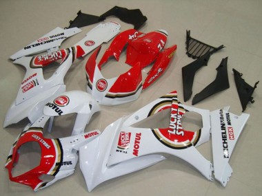 Online Blanco Rojo Lucky Strike Carenado Moto Suzuki GSXR 1000 2007-2008