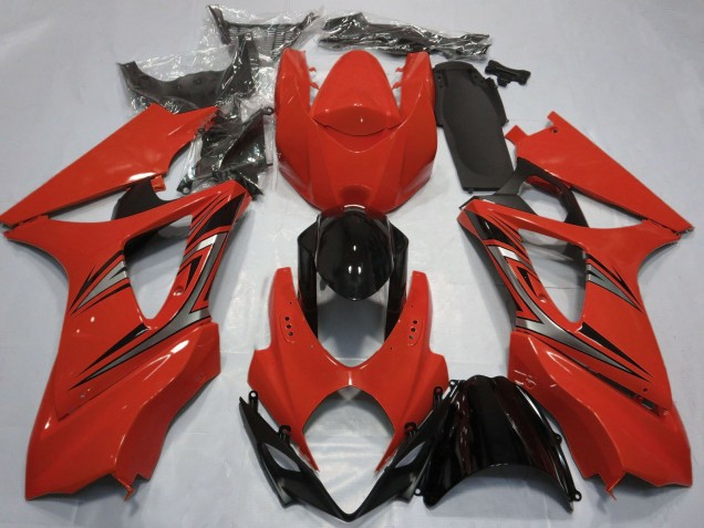 Online Rojo Negro Brillante OEM Estilo Carenado Moto Suzuki GSXR 1000 2007-2008
