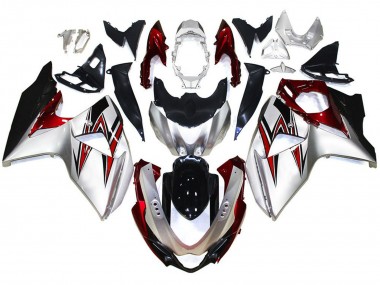 Online Plata Rojo Negro Carenado Moto Suzuki GSXR 1000 2009-2016