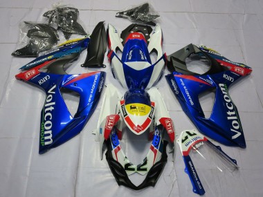 Online Blanco Azul Amarillo Rojo Voltcom 22 Carenado Moto Suzuki GSXR 1000 2009-2016
