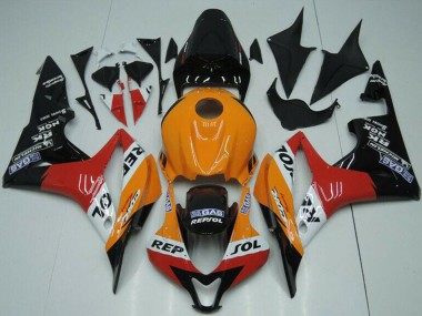 Online Naranja Blanco Rojo Negro Brillante Repsol Carenados Moto Honda CBR600RR 2007-2008