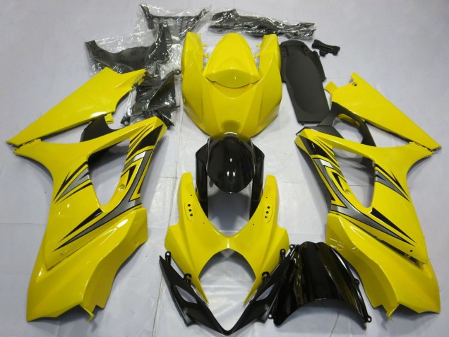 Online Amarillo Negro Brillante OEM Estilo Carenado Moto Suzuki GSXR 1000 2007-2008
