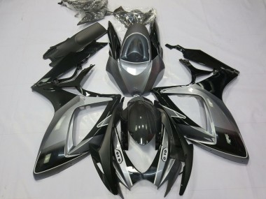 Online Gris Negro Brillante Raya Carenado Moto Suzuki GSXR 600 / GSXR 750 2006-2007