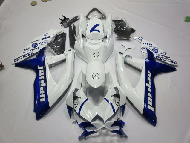 Online Blanco Azul Jordan Carenado Moto Suzuki GSXR 600 / GSXR 750 2008-2010