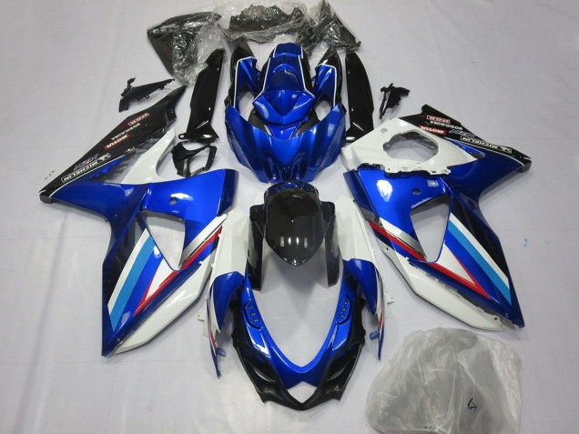 Online Azul Blanco Negro Brillante Rojo Carenado Moto Suzuki GSXR 600 / GSXR 750 2008-2010